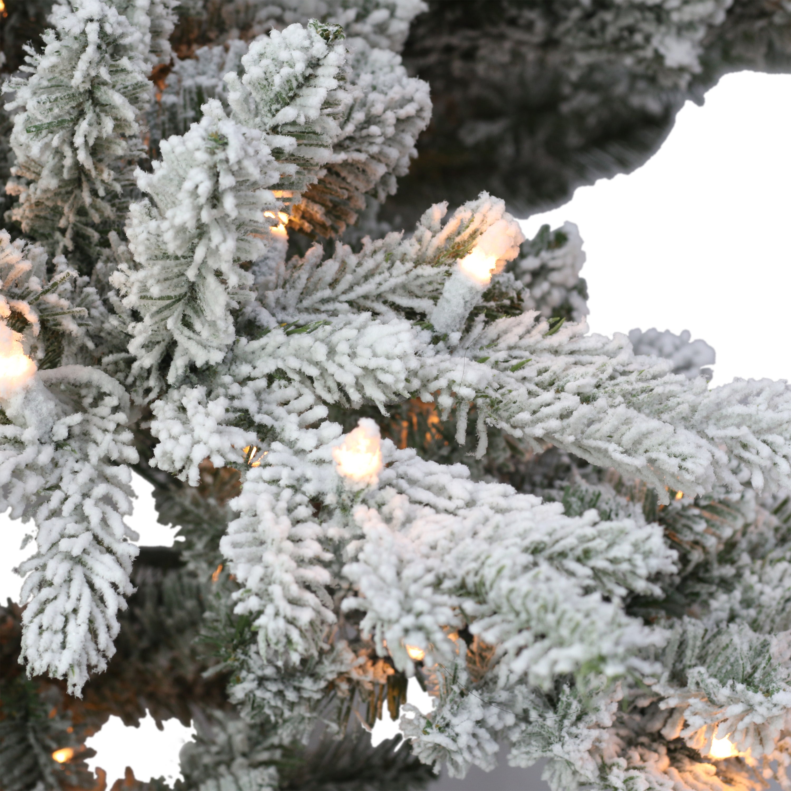 4.5ft Pre-lit Flocked Utah Fir Christmas Tree